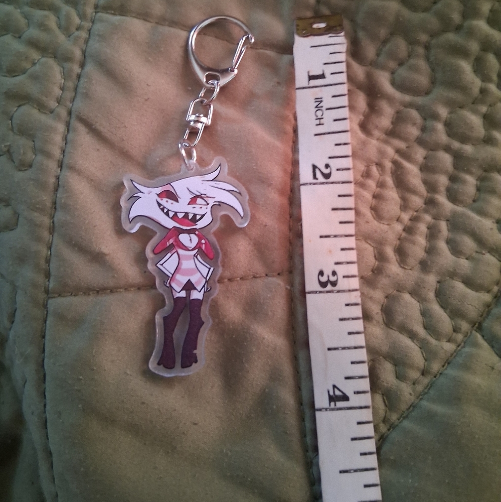 Unoffical Hazbin Hotel Angel Dust Keychain